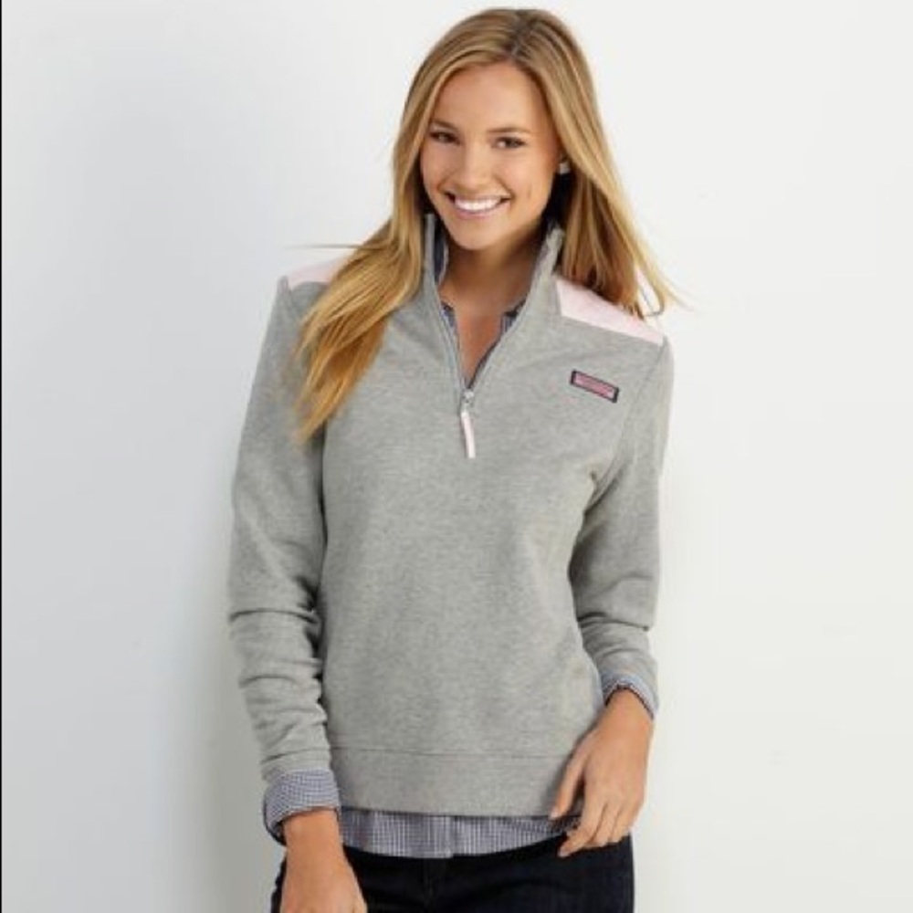 Vineyard Vines Grey & Pink Shep Shirt
